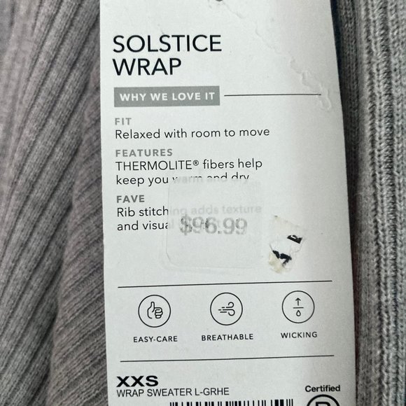 Athleta Solstice Wrap Size XXS (NWT) - Picture 4 of 5